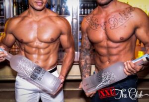 Two Topless Waiters At Xxl Nightclub